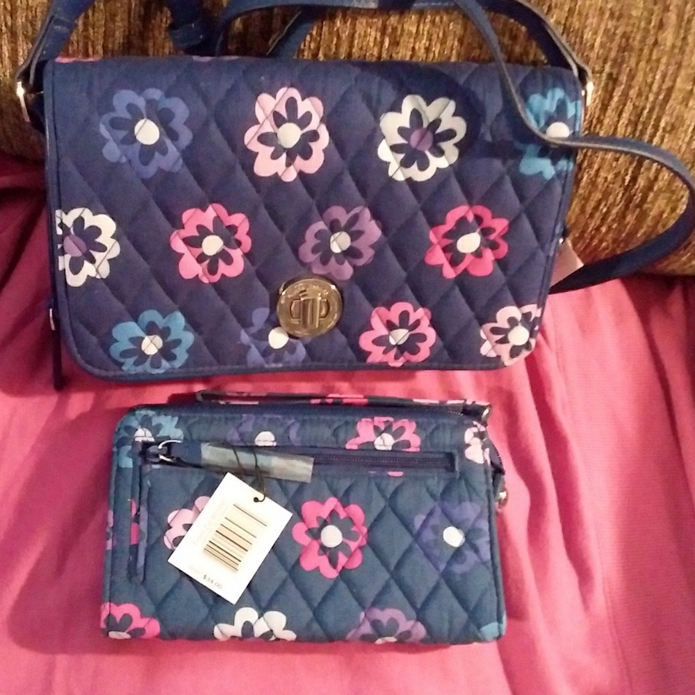Vera Bradley🌻Crossbody & Wristlet, Ellie Flowers